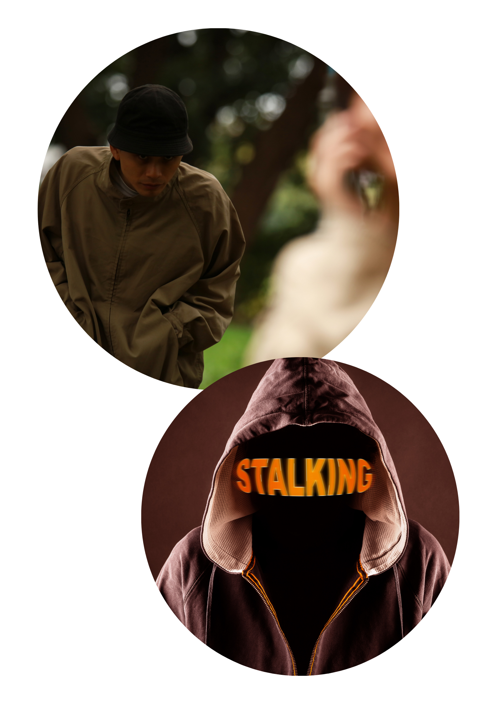 Stalking - man with hood up