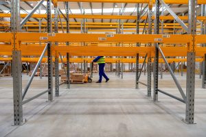 Warehouse worker on their own
